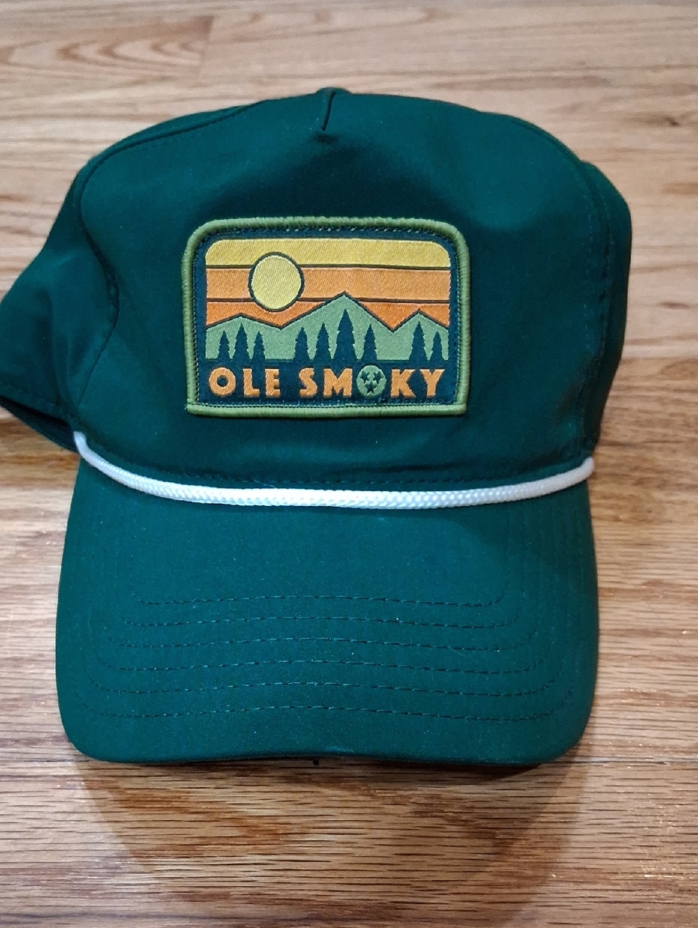 Dark Green Hat with Mountain Patch